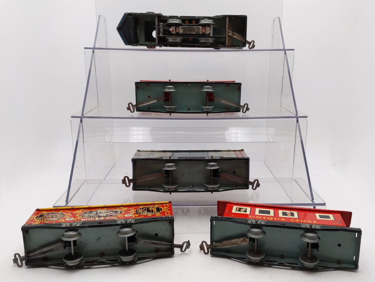 Unique Trains Vintage O Gauge 1950 "Jewel T Circus" Steam Locomotive Set VG