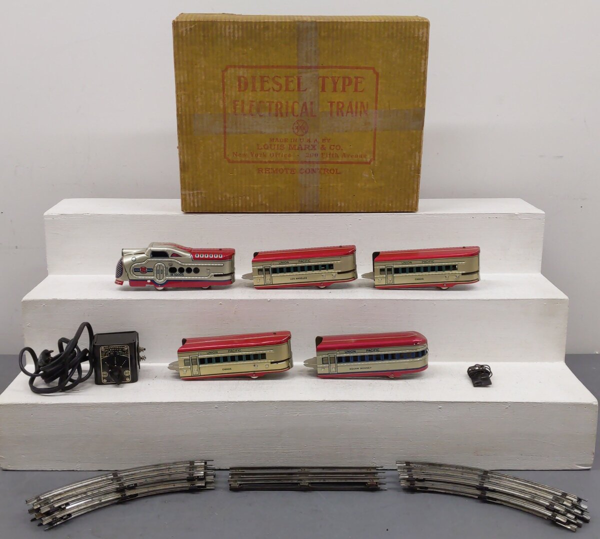 Marx 7675 Vintage O Union Pacific Streamlined Passenger Set VG/Box
