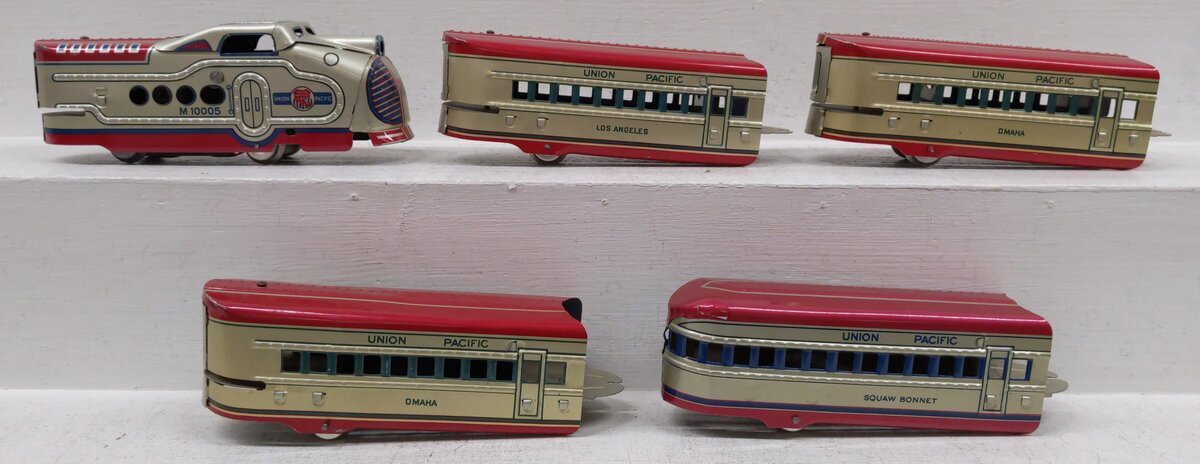 Marx 7675 Vintage O Union Pacific Streamlined Passenger Set VG/Box