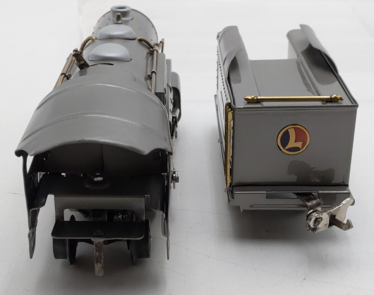 Lionel 259E Vintage O Gray 2-4-2 Streamlined Steam Locomotive & Tender