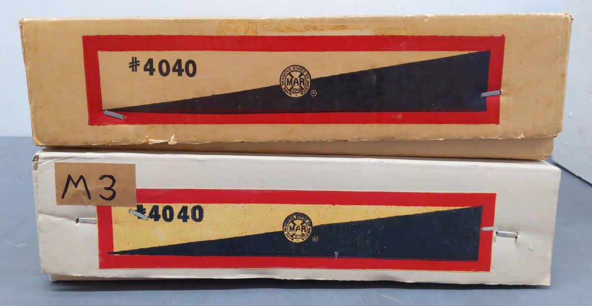 Marx 4040 Vintage O Gauge Steam Freight Sets [2] VG/Box