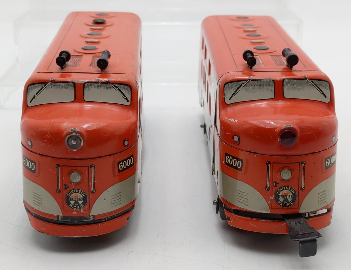 Marx 6000 Vintage O Southern Pacific Tinplate AA Diesel Locomotives VG