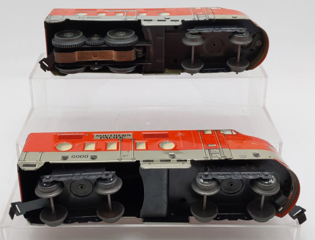 Marx 6000 Vintage O Southern Pacific Tinplate AA Diesel Locomotives VG