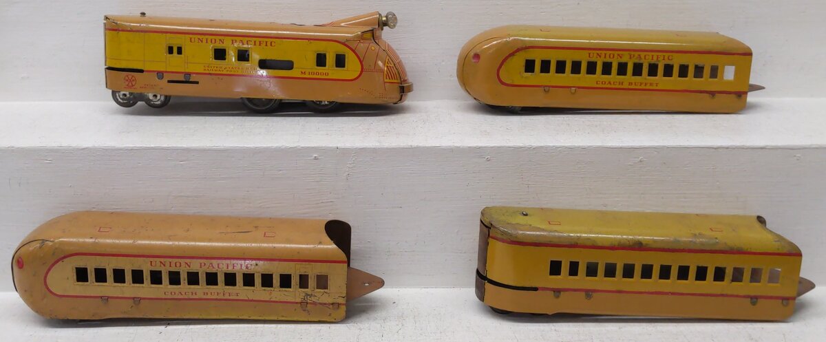 Marx M10000 Vintage O Union Pacific Multi Piece Streamline Set VG