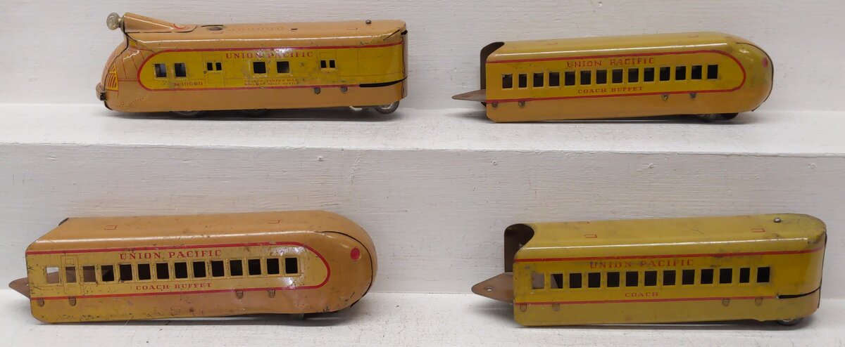 Marx M10000 Vintage O Union Pacific Multi Piece Streamline Set VG