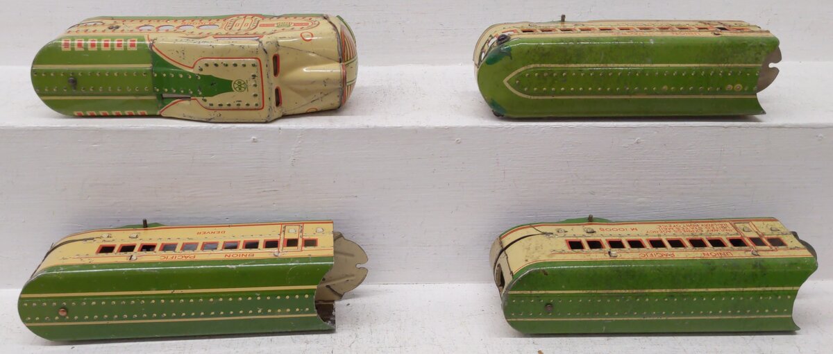 Marx M10005 Vintage O Union Pacific Tinplate Multi Unit Streamliner VG