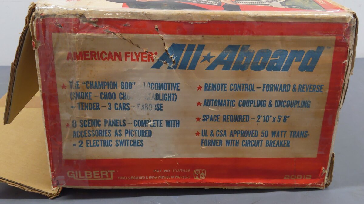 American Flyer 20812 Vintage S The Champion Train Set Scenery VG/Box