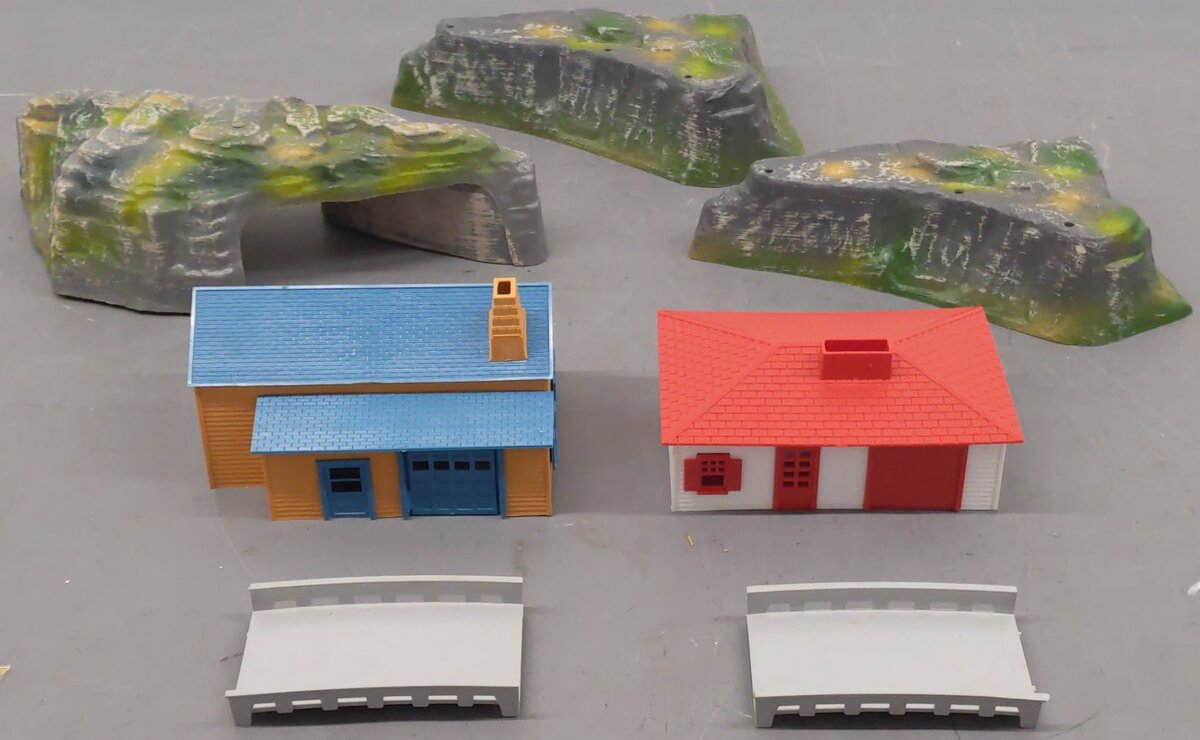 American Flyer 20812 Vintage S The Champion Train Set Scenery VG/Box