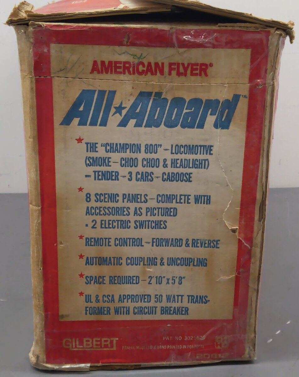American Flyer 20812 Vintage S The Champion Train Set Scenery VG/Box