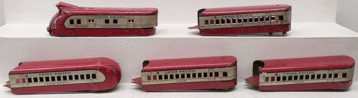 Marx M10000 Vintage O Union Pacific Multi Piece Streamline Set