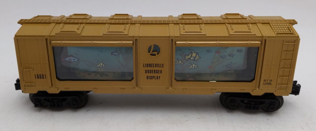 Lionel 6-16681 O Gauge Gold Animated Shark Aquarium Car EX/Box