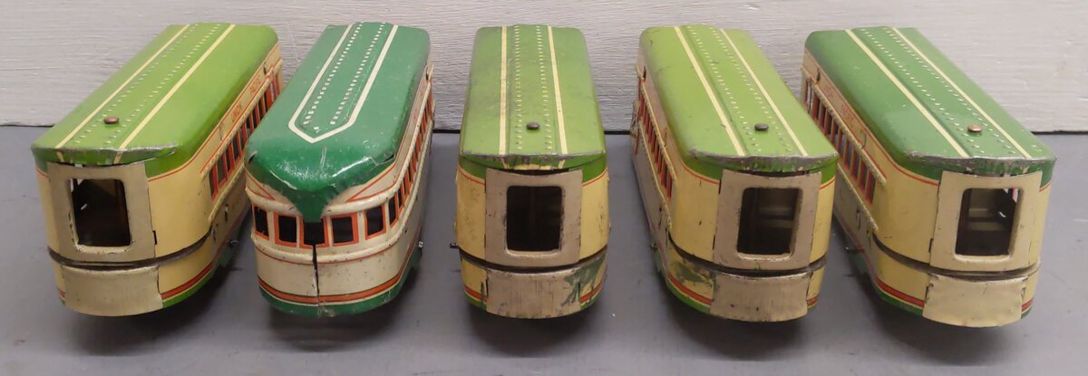 Marx M10005 Vintage O Gauge UP Tinplate Multi Unit Streamliner Passenger Cars VG