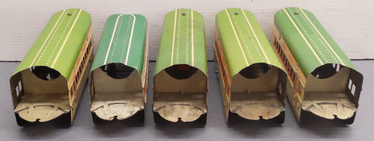 Marx M10005 Vintage O Gauge UP Tinplate Multi Unit Streamliner Passenger Cars VG