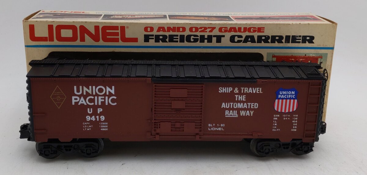 Lionel 6-9419 O Gauge Famous American Railroad Union Pacific Boxcar #9419 EX/Box