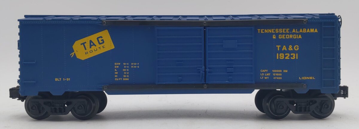 Lionel 6-19231 O Gauge Tennessee, Alabama and Georgia Double Door Boxcar EX