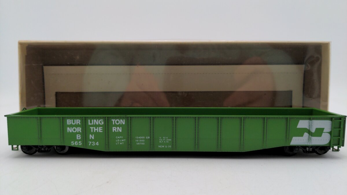 American Models S Scale Burlington Northern Gondola #565734 VG/Box