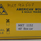 American Models 1152 S Scale MKT 40' Box Car #92507 - Scale Wheels EX/Box