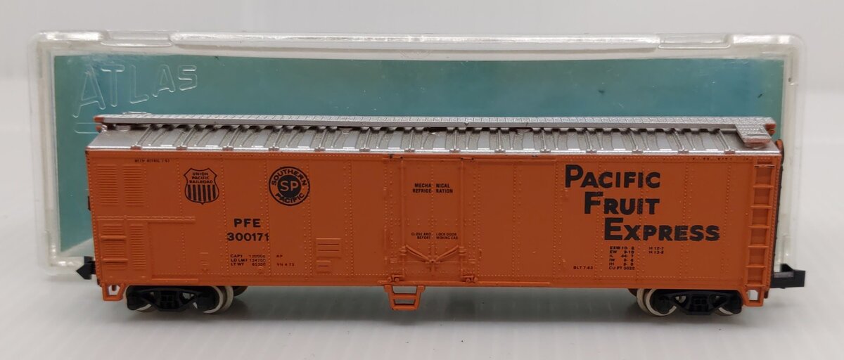 Atlas N Scale Pacific Fruit Express 50' Mechanical Reefer #300171 LN