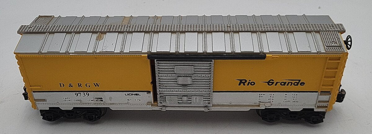 Lionel 6-9739 O Gauge Denver and Rio Grande Western Boxcar VG