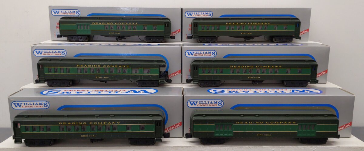 Williams 16101 O Gauge RDG "King Coal" 6-Car 60' Madison Passenger Car Set EX/Box