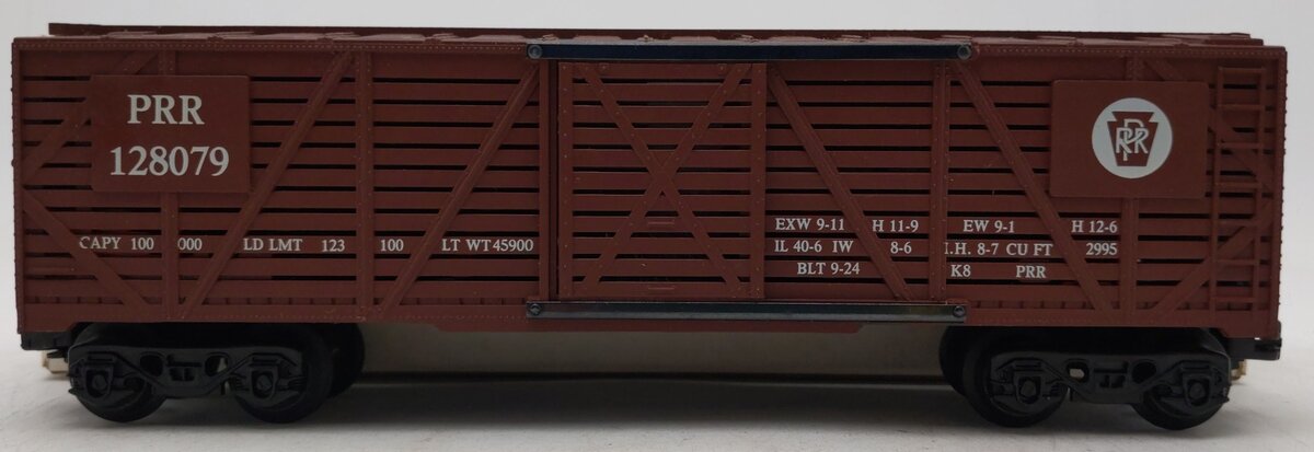 Frank's Roundhouse 8 O Gauge Pennsylvania Railroad Stock Car #128079 EX/Box