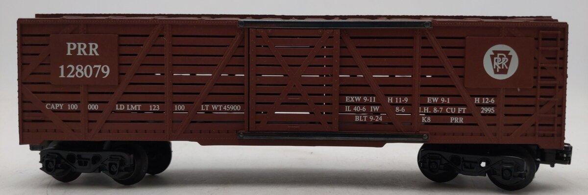 Frank's Roundhouse 8 O Gauge Pennsylvania Railroad Stock Car #128079 EX/Box