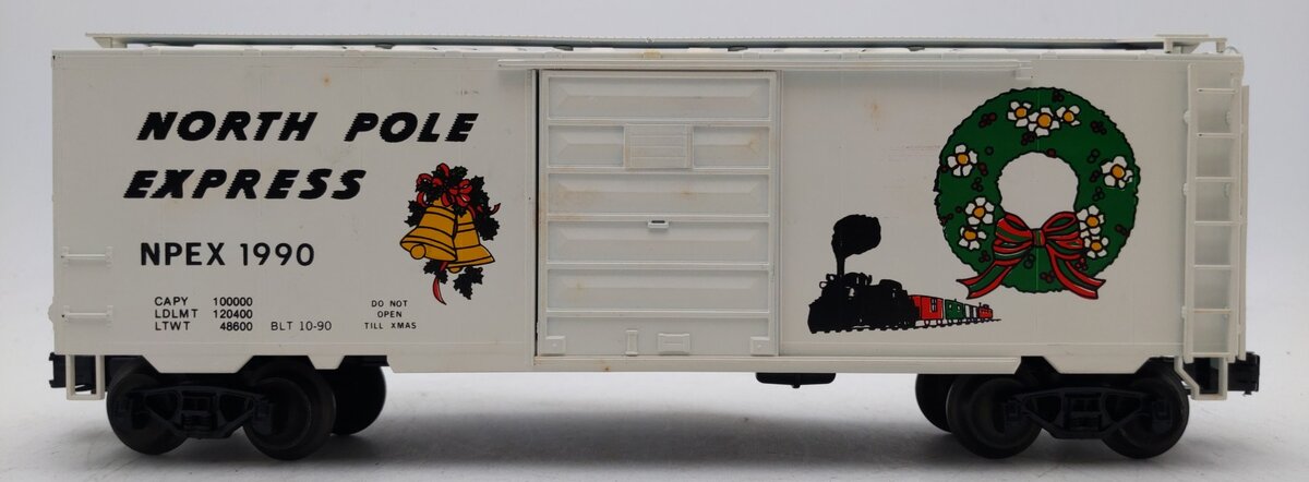 Weaver 2133 O Gauge North Pole Express Boxcar #1990 EX
