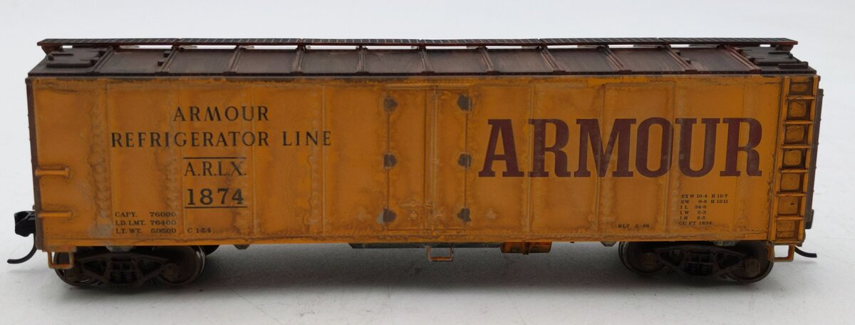 Walthers 910-41403 HO ARLX 40' Steel RTR Reefer  #1874 Weathered EX/Box