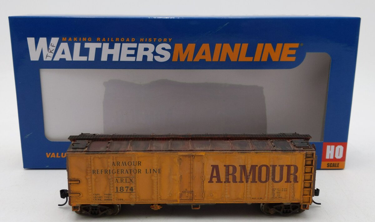 Walthers 910-41403 HO ARLX 40' Steel RTR Reefer  #1874 Weathered EX/Box
