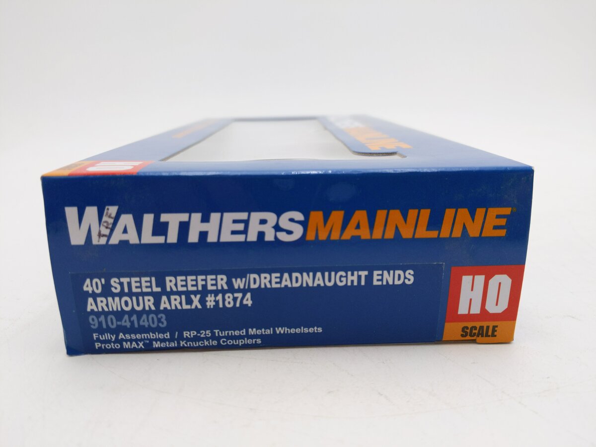 Walthers 910-41403 HO ARLX 40' Steel RTR Reefer  #1874 Weathered EX/Box