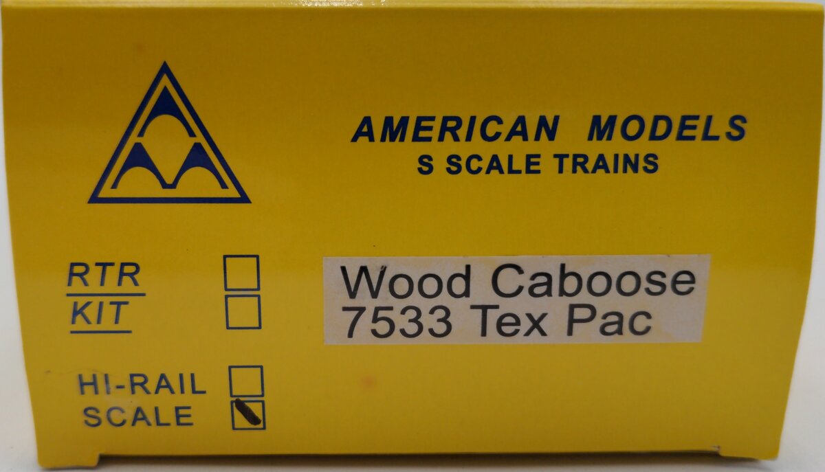 American Models 7533 S Gauge T&P Wood Caboose (Hi-Rail) EX/Box