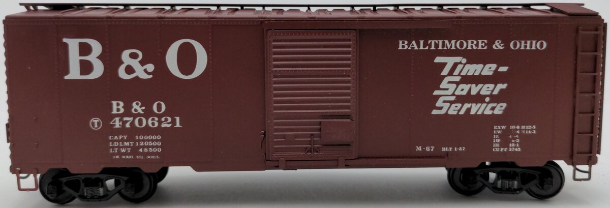 American Models 1102 S Scale Baltimore & Ohio 40' Boxcar #470621 EX/Box