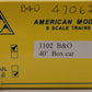 American Models 1102 S Scale Baltimore & Ohio 40' Boxcar #470621 EX/Box