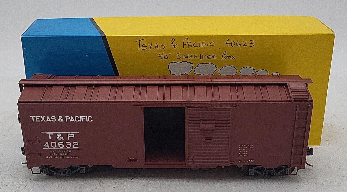 Pacific Rail 1937 S Scale B-454 Texas & Pacific AAR 40' Box Car #40632 EX/Box