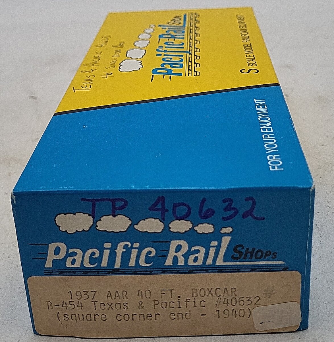 Pacific Rail 1937 S Scale B-454 Texas & Pacific AAR 40' Box Car #40632 EX/Box