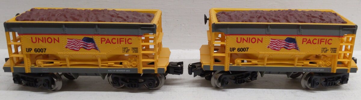 Menards 279-8553 O Scale Union Pacific Ore Car #6007 & 6007 (2 Pack) LN