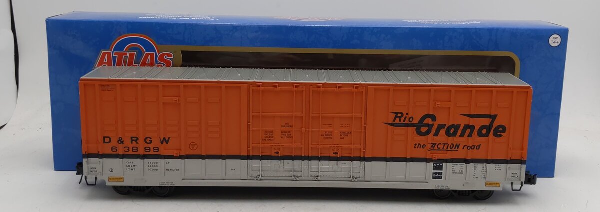 Atlas 3001452-2 O Denver Rio Grande Berwicks Hy-Cube Boxcar #63899 (3 Rail) LN/Box