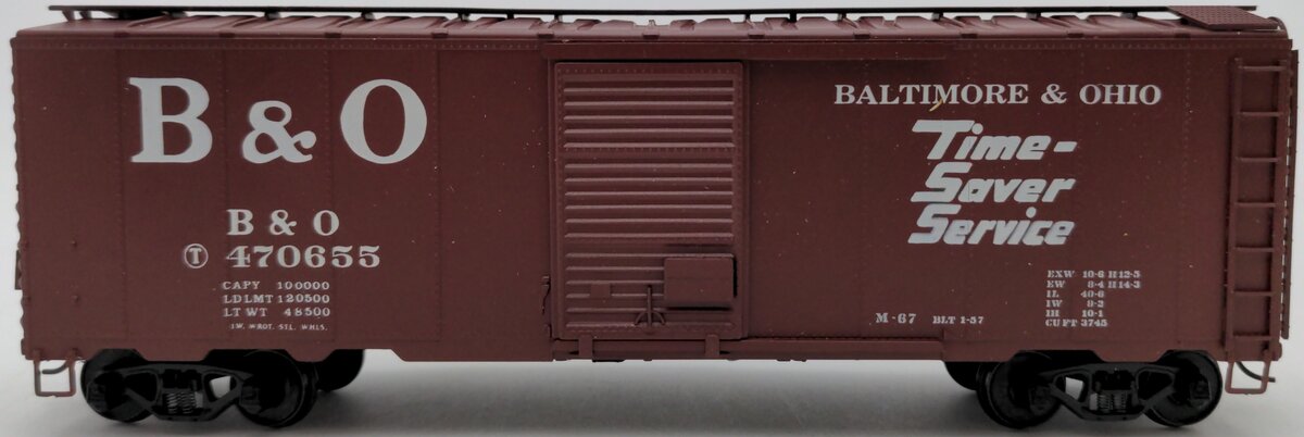 American Models 1102 S Scale Baltimore & Ohio 40' Boxcar #470655 EX/Box