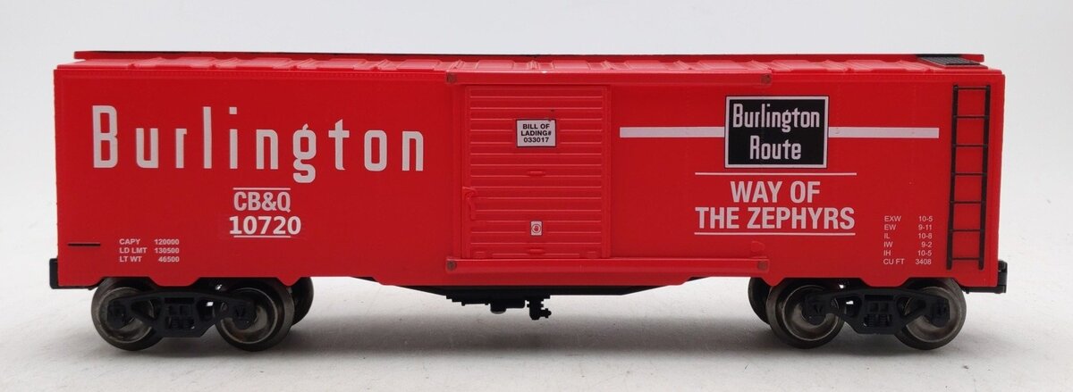 Menards 10868 O Gauge Burlington Route Freight Car #10720 LN/Box