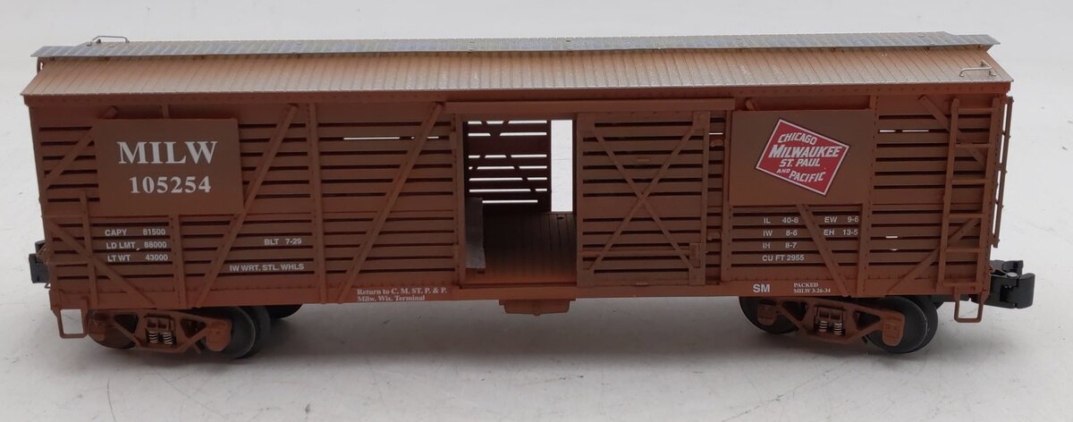 Lionel 6-52466 O Gauge Milwaukee C.M.St.P.&P. LRRC 40 Ton Stock Car #1052564 LN/Box