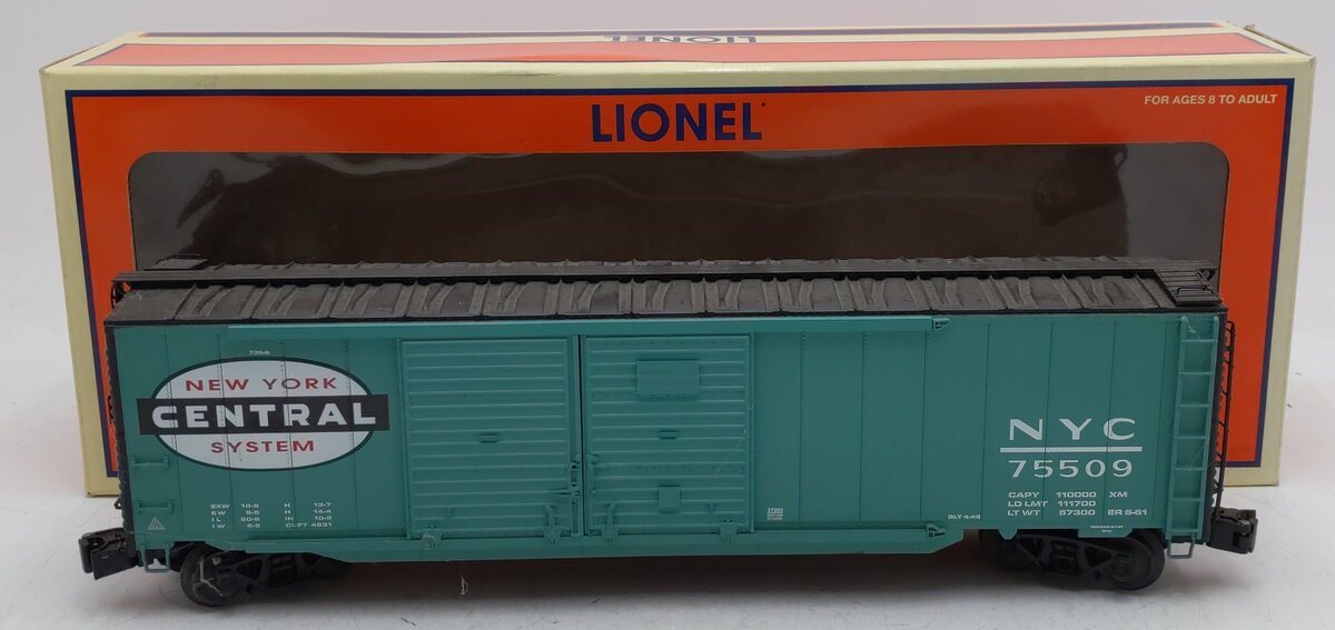 Lionel 6-27203 O Gauge New York Central Double Door Boxcar #75509 LN/Box