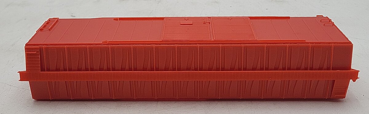 Pacific Rail S Scale Orange Undecorated Boxcar EX/Box
