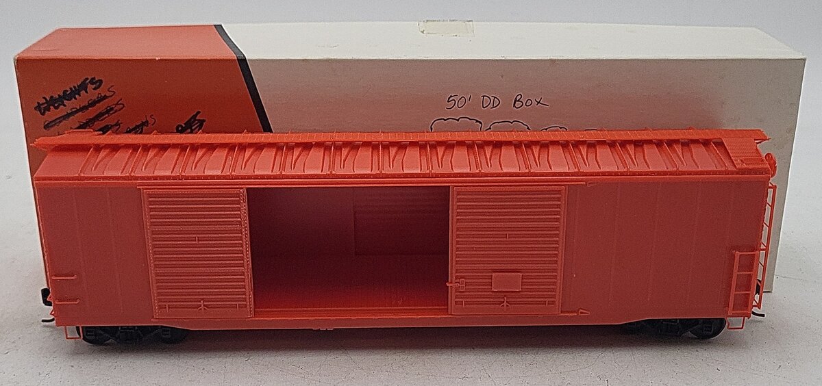 Pacific Rail S Scale Orange Undecorated Boxcar EX/Box