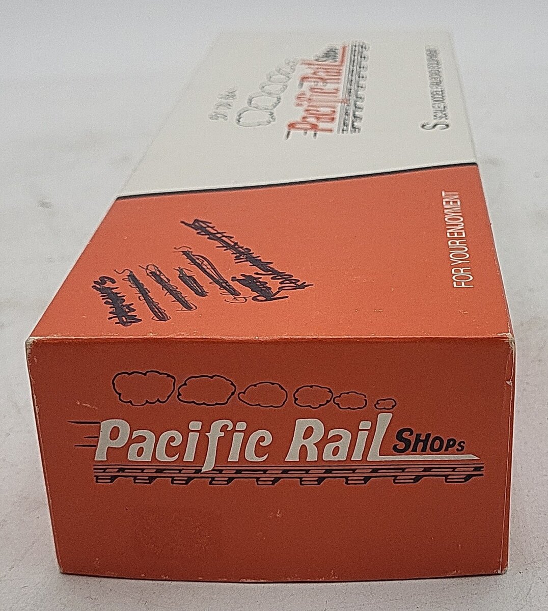 Pacific Rail S Scale Orange Undecorated Boxcar EX/Box