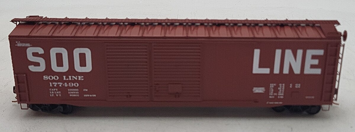 Pacific Rail S Scale 50' DBL SLDG DR SOO Line Boxcar #177490 LN/Box