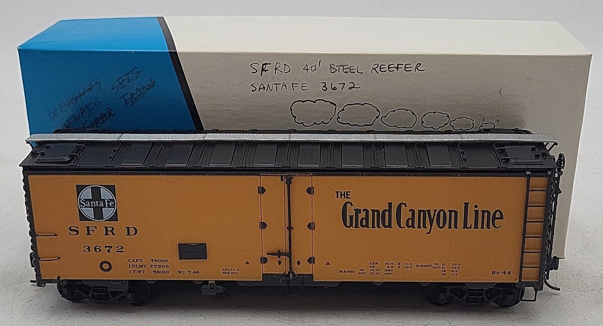 Pacific Rail 2328.4 S Scale Santa Fe "Grand Canyon Line" Steel Ice Reefer #3672 EX/Box