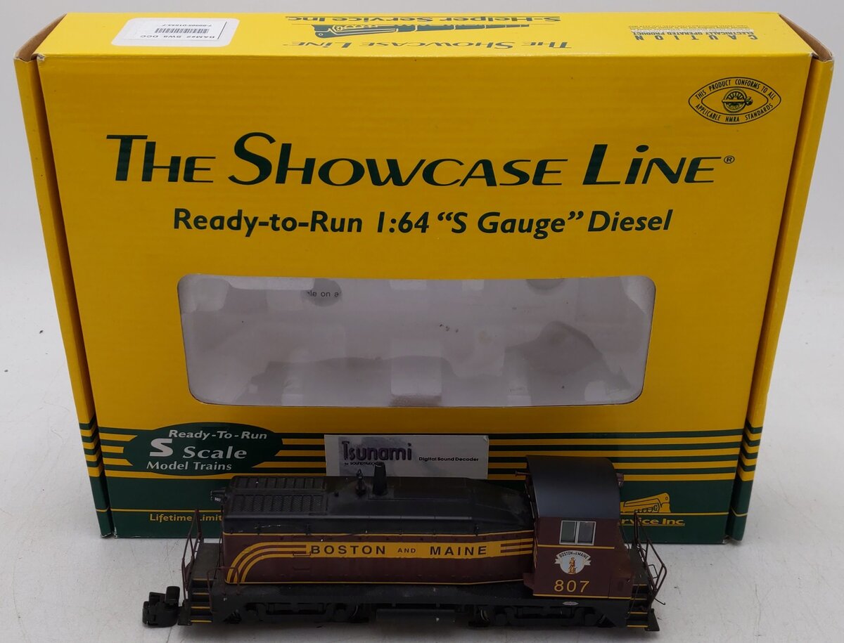 S-Helper 01543 S Gauge Boston & Maine Diesel Locomotive #807 EX/Box