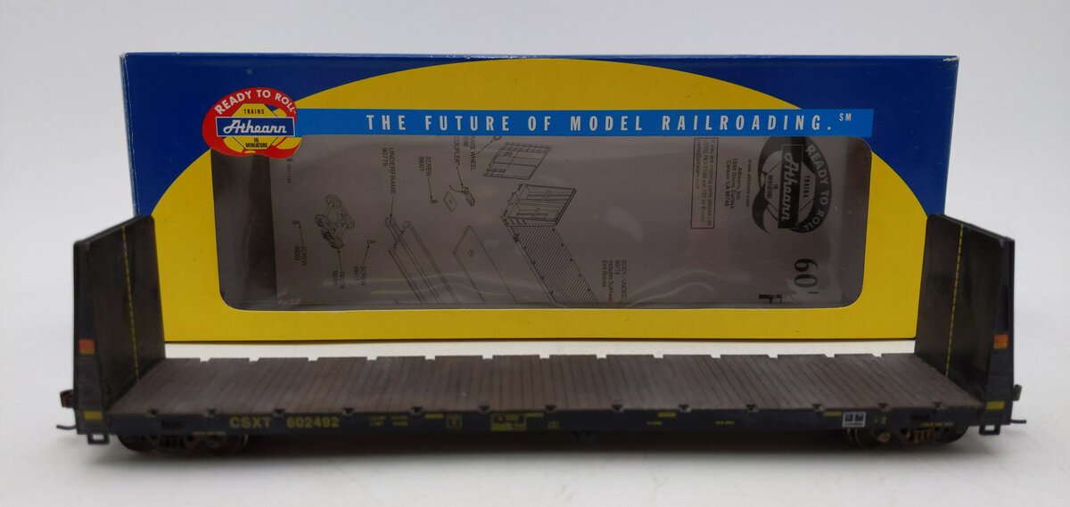 Athearn 88106 CSX 60' Bulkhead Flatcar #602492/Box