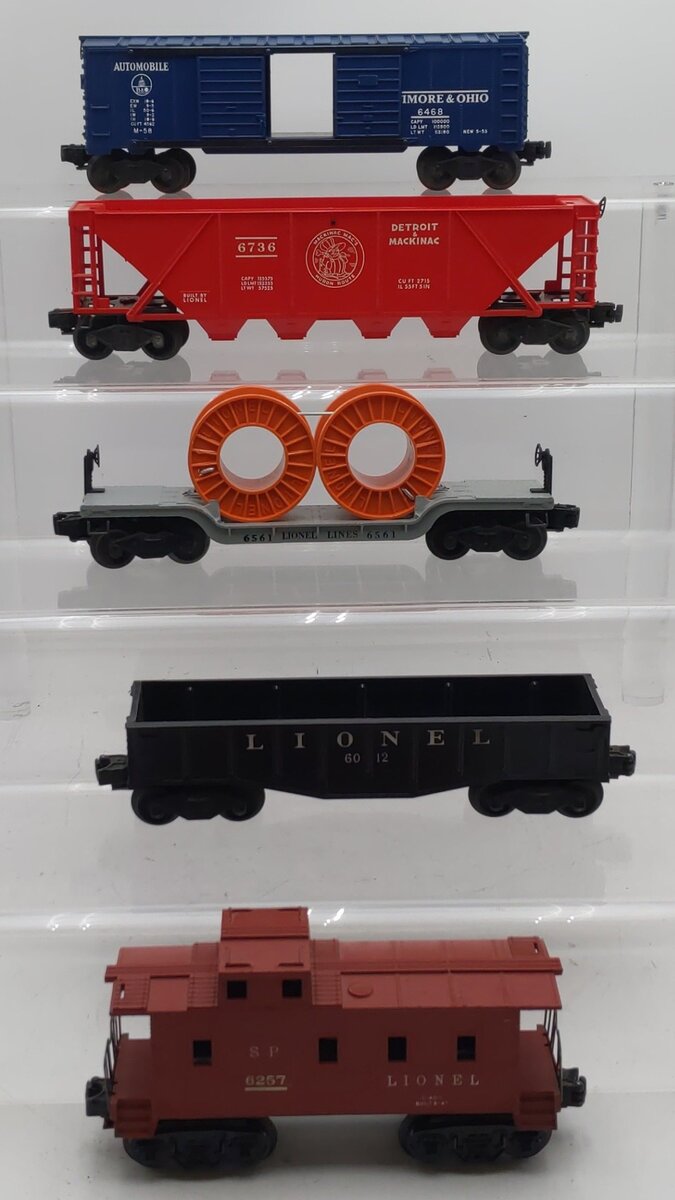 Lionel Vintage O Gauge Freight Cars #6257,6561,6736,6468,6012 [5] VG