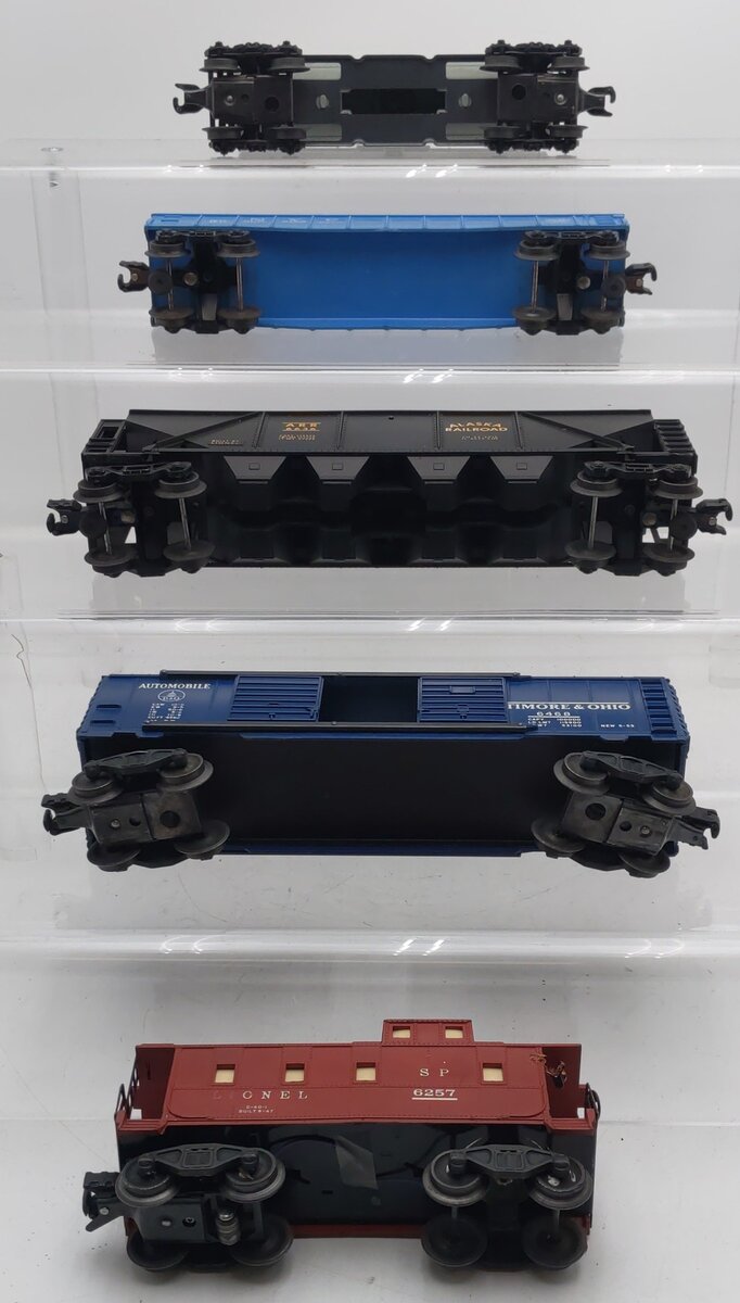 Lionel Vintage O Gauge Freight Cars [5]: #6035, 6257, 6636, 6468, & 6162 VG